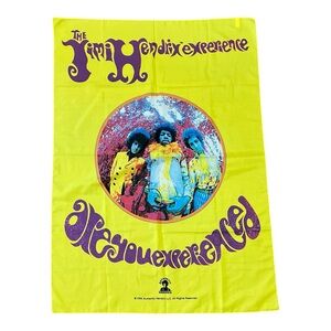 Vintage Jimi Hendrix Are You Experienced Polyester Wall Banner Flag 2002